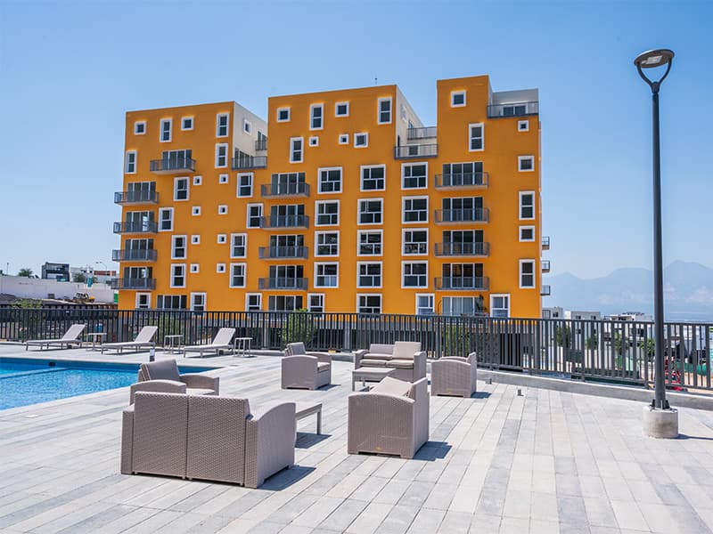 Departamentos modelo A en el fraccionamiento Amaire de la inmobiliaria Javer