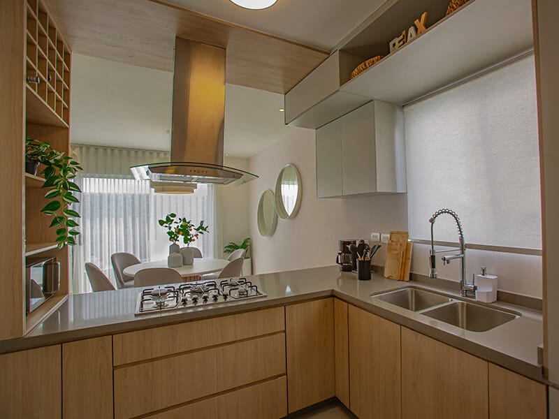Cocina en modelo Aura Premium del fraccionamiento Valle condesa sector Francés de la inmobiliaria Javer