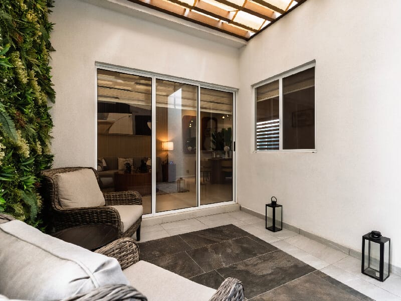 Patio del modelo Arezzo en el fraccionamiento Xandora Residencial de la inmobiliaria Javer