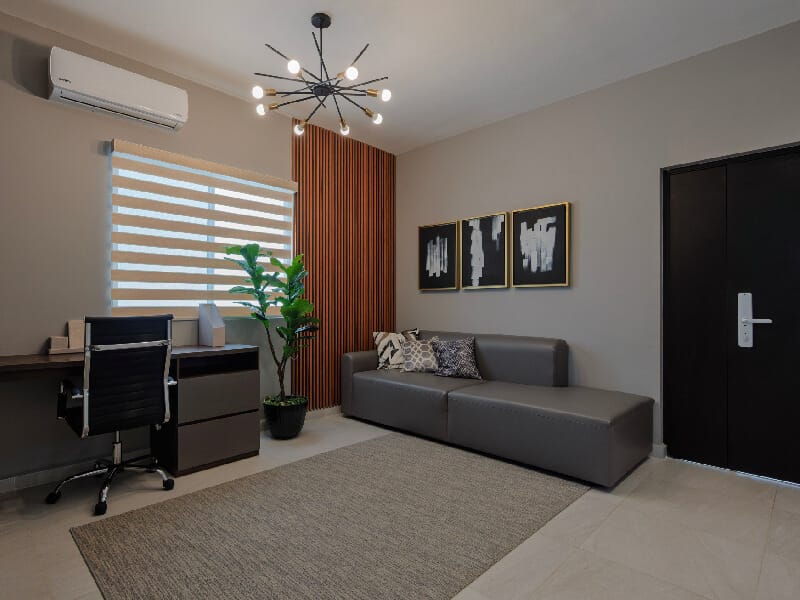 Sala del modelo Arezzo en el fraccionamiento Xandora Residencial de la inmobiliaria Javer