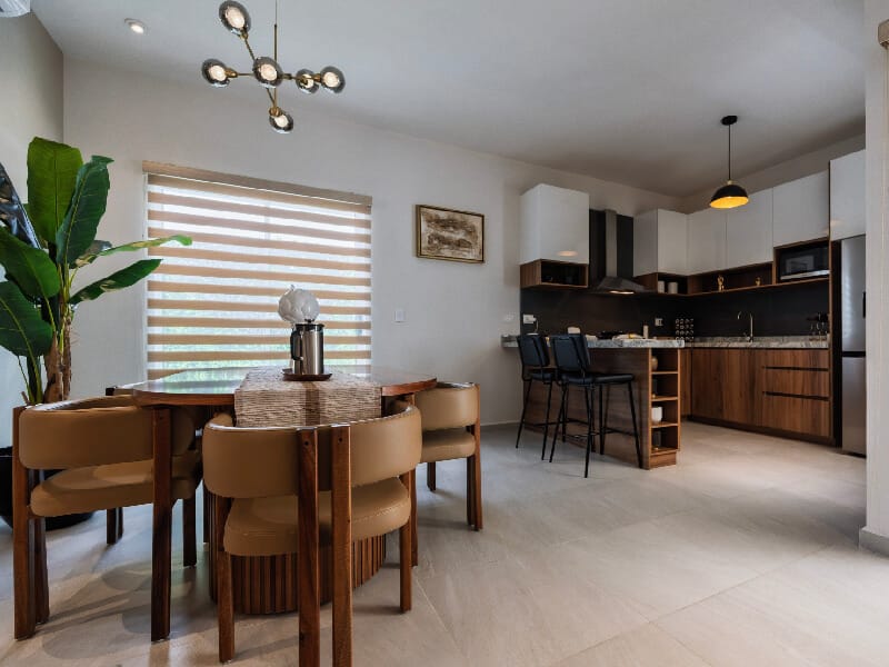 Comedor del modelo Arezzo en el fraccionamiento Xandora Residencial de la inmobiliaria Javer