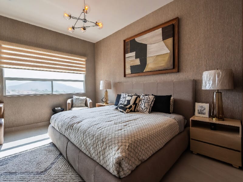 Recámara principal del modelo Arezzo en el fraccionamiento Xandora Residencial de la inmobiliaria Javer