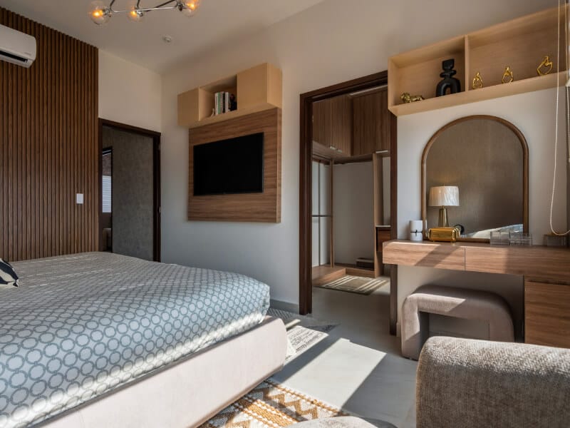 Recámara del modelo Arezzo en el fraccionamiento Xandora Residencial de la inmobiliaria Javer