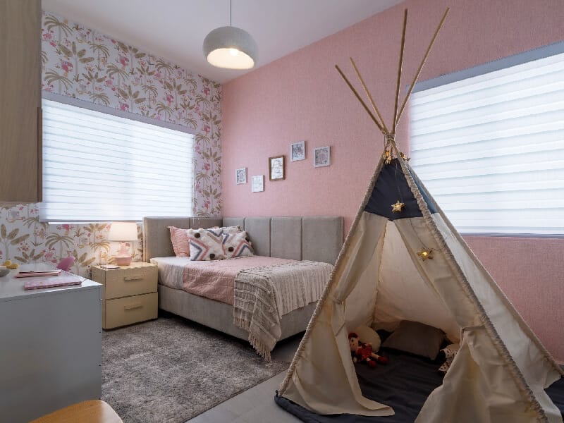 Recámara infantil del modelo Arezzo en el fraccionamiento Xandora Residencial de la inmobiliaria Javer