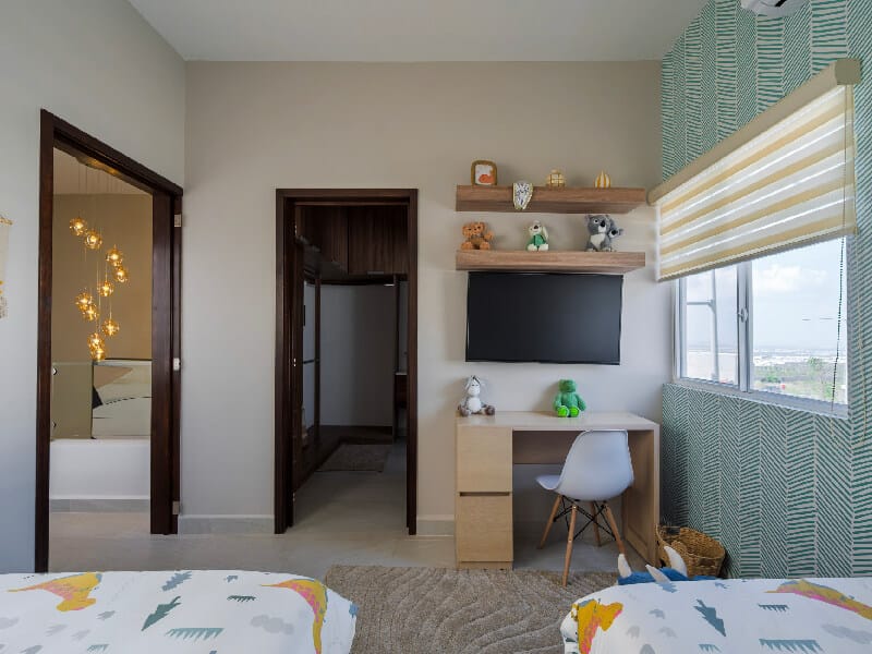 Recámara doble del modelo Arezzo en el fraccionamiento Xandora Residencial de la inmobiliaria Javer