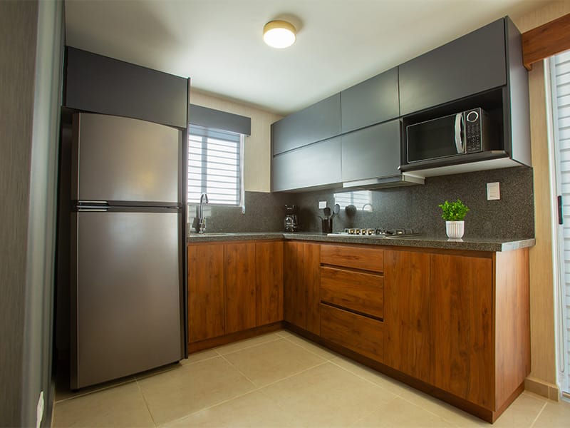 Cocina del modelo Milán en el fraccionamiento Privada Cantabria de la Inmobiliaría Javer