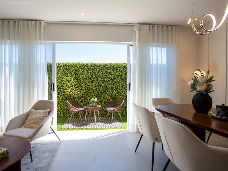 Patio - jardín del modelo Aura Premier del fraccionamiento Valle Condesa Sector Francés de la inmobiliaria Javer