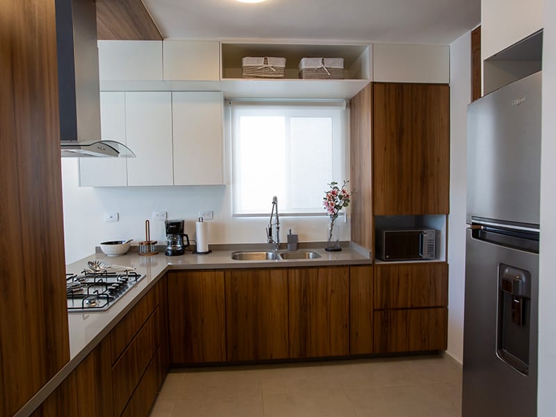 Cocina del modelo Aura Premier del fraccionamiento Valle Condesa Sector Francés de la inmobiliaria Javer