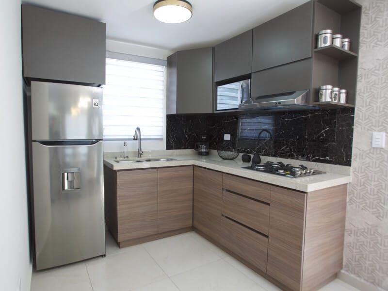 Cocina del modelo Milán en el fraccionamiento Cumbre del Norte de la inmobiliaria Javer