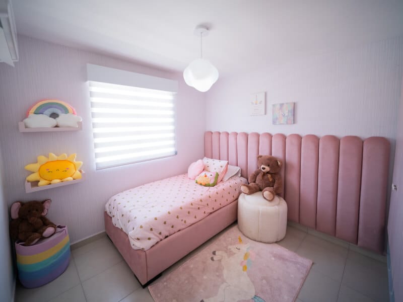 Recámara infantil del modelo Águila Real en el fraccionamiento Lomas del Mirador de la inmobiliaria Javer
