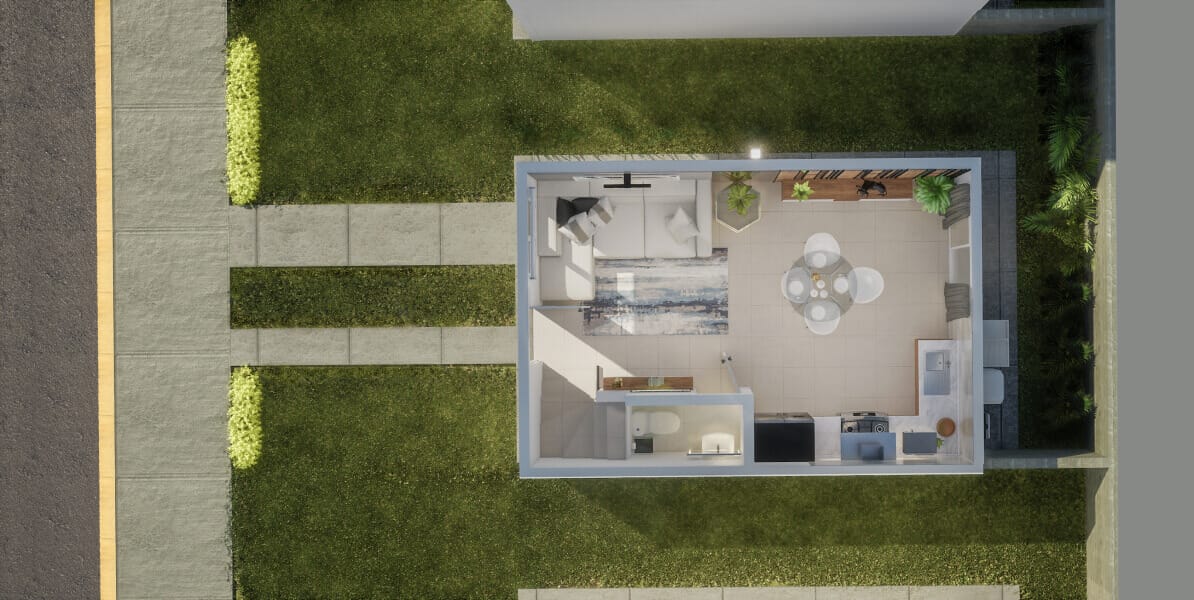 Planta arquitectónica del modelo Águila Premier en el fraccionamiento Lomas del Mirador de la inmobiliaria Javer