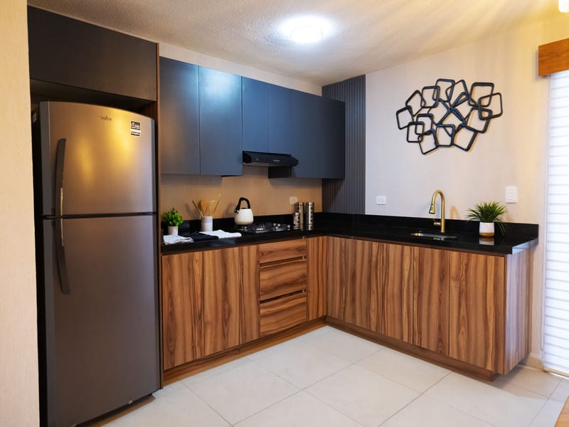 Cocina en modelo Águila Premier de fraccionamiento Valle de Santa Elena Sector San José de la inmobiliaria Javer en Nuevo León