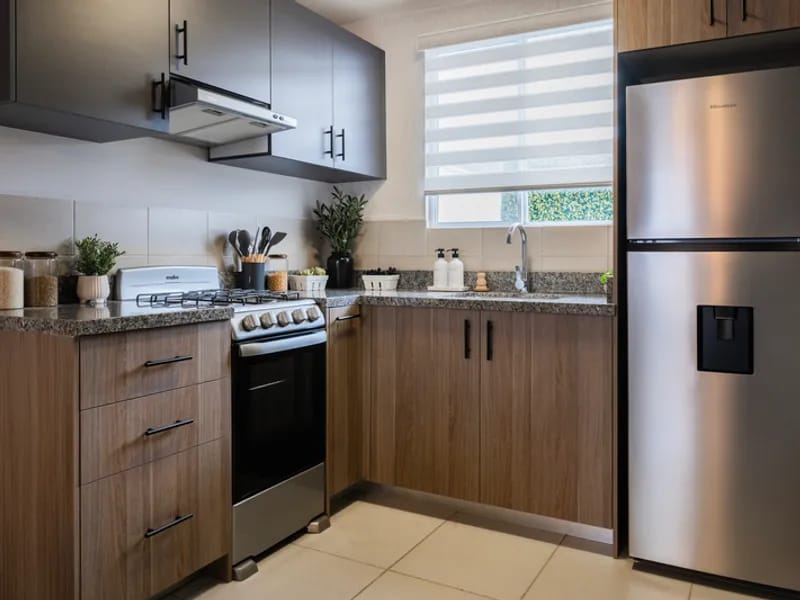 Cocina del modelo Albatros del fraccionamiento El Jaral que pertenece a la inmobiliaria Javer