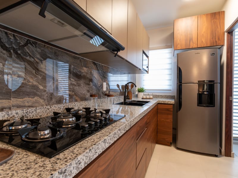 cocina de los departamentos del fraccionamiento Cumbre Mezquite de la inmobiliaria Javere la inmobiliaria Javer