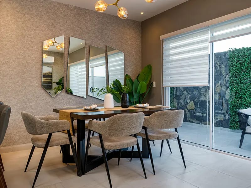 Comedor en el modelo Aura Elite 2N del fraccionamiento Bosques de la Sierra en inmobiliaria Javer de Nuevo León
