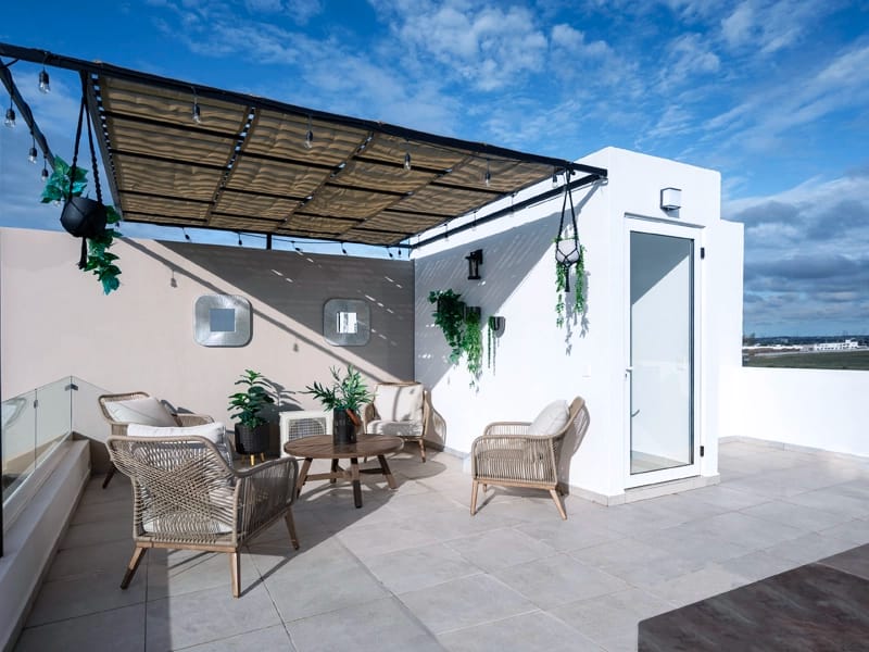 Terraza en modelo Platino del fraccionamiento Caranday II Betel de la inmobiliaria Javer